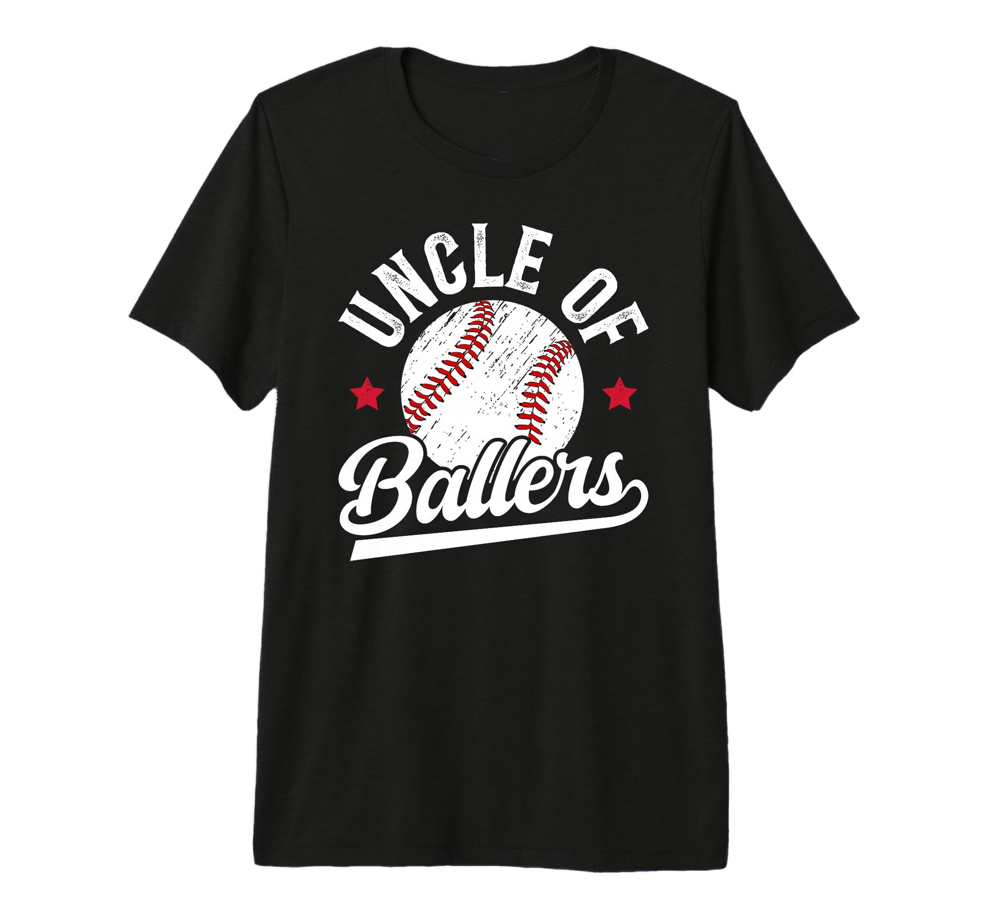 Mens Uncle Ballers Baseball Uncle T-Shirt - Custom Art Print Unisex - T-Shirt, Sweatshirt, Hoodie