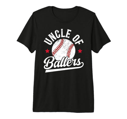 Mens Uncle Ballers Baseball Uncle T-Shirt - Custom Art Print Unisex - T-Shirt, Sweatshirt, Hoodie
