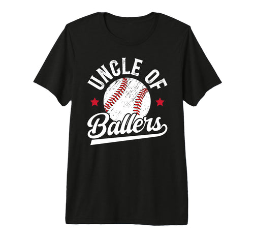 Mens Uncle Ballers Baseball Uncle T-Shirt - Custom Art Print Unisex - T-Shirt, Sweatshirt, Hoodie