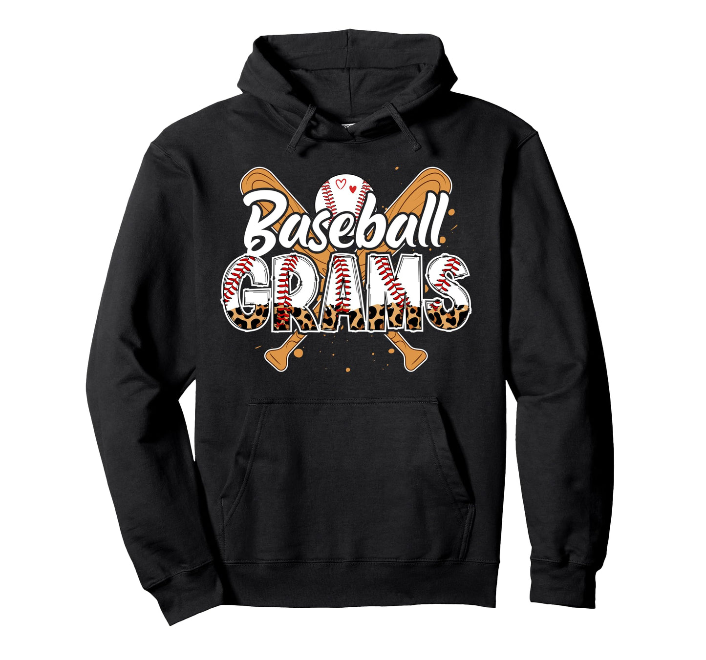 Baseball Grams Leopard Grams Baseball Hoodie - Custom Art Print for Adults - T-Shirt, Sweatshirt, Hoodie
