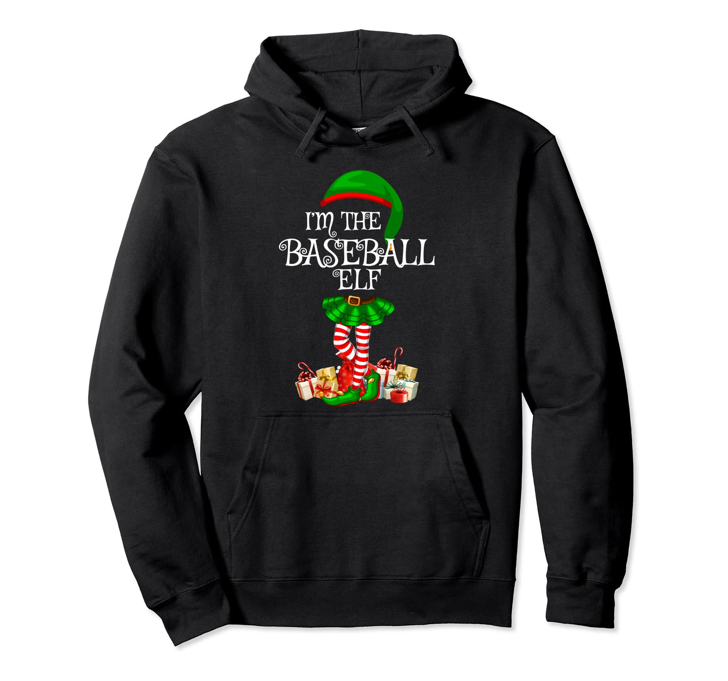Matching Family Im Baseball Elf Hoodie - Custom Art Print Men Women - T-Shirt, Sweatshirt, Hoodie