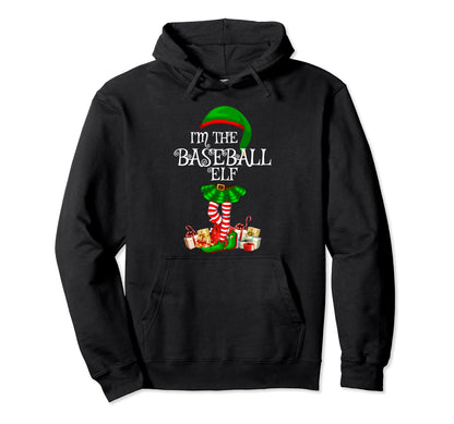 Matching Family Im Baseball Elf Hoodie - Custom Art Print Men Women - T-Shirt, Sweatshirt, Hoodie
