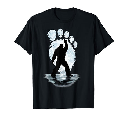 Bigfoot Footprint Rock Sasquatch Yeti T-Shirt - Minimalist Print Men Women - T-Shirt, Sweatshirt, Hoodie