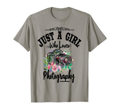 Womens Just Who Loves Photography T-Shirt - Unique Graphic for Adults - T-Shirt, Sweatshirt, Hoodie