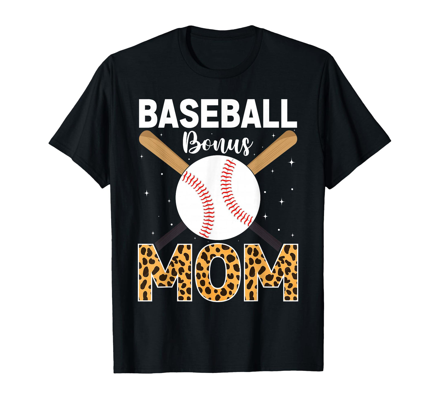 Leopard Baseball Bonus Mom Stepmother T-Shirt - Unique Graphic for Adults - T-Shirt, Sweatshirt, Hoodie