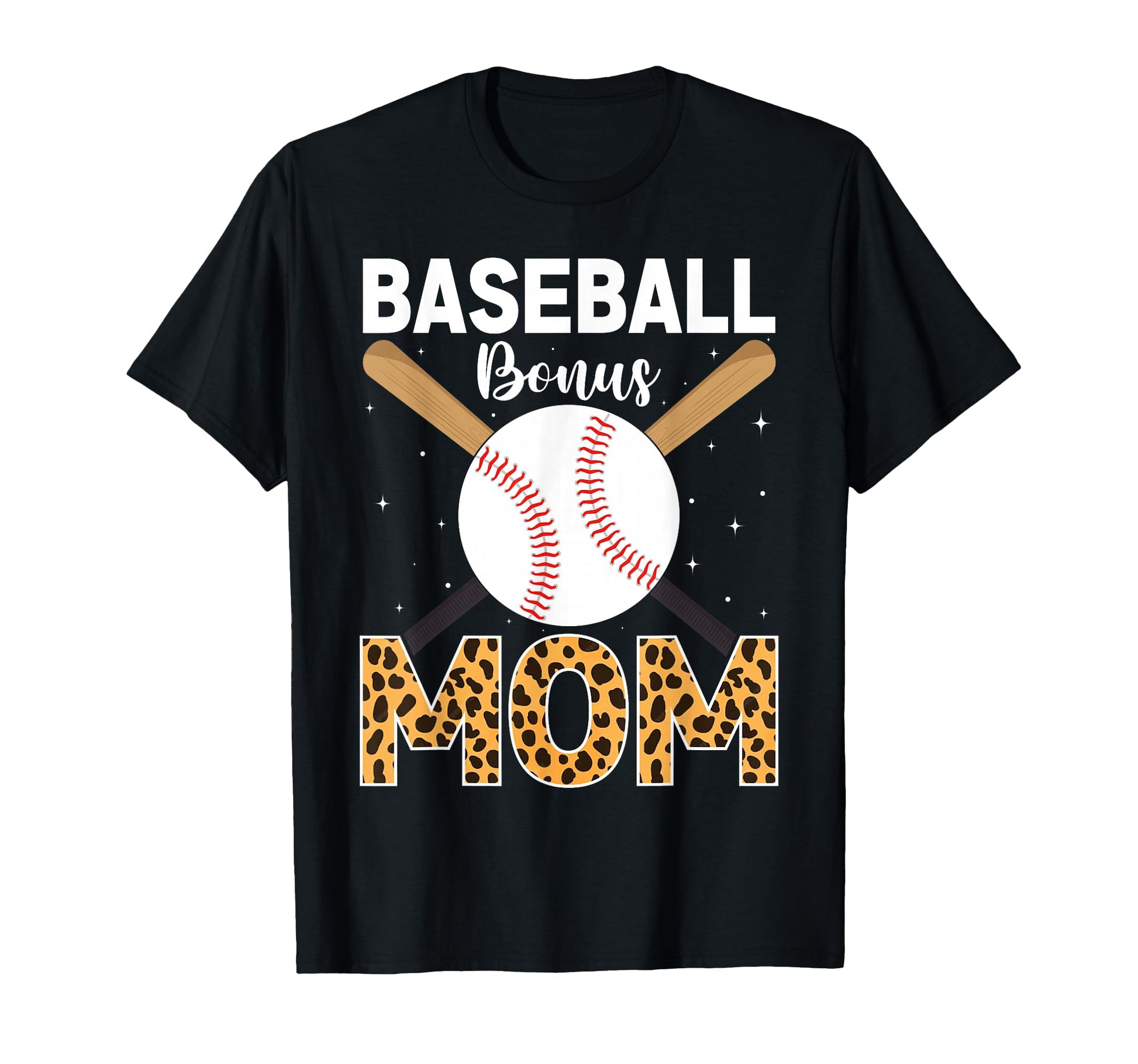 Leopard Baseball Bonus Mom Stepmother T-Shirt - Unique Graphic for Adults - T-Shirt, Sweatshirt, Hoodie