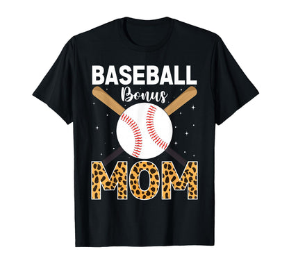 Leopard Baseball Bonus Mom Stepmother T-Shirt - Unique Graphic for Adults - T-Shirt, Sweatshirt, Hoodie