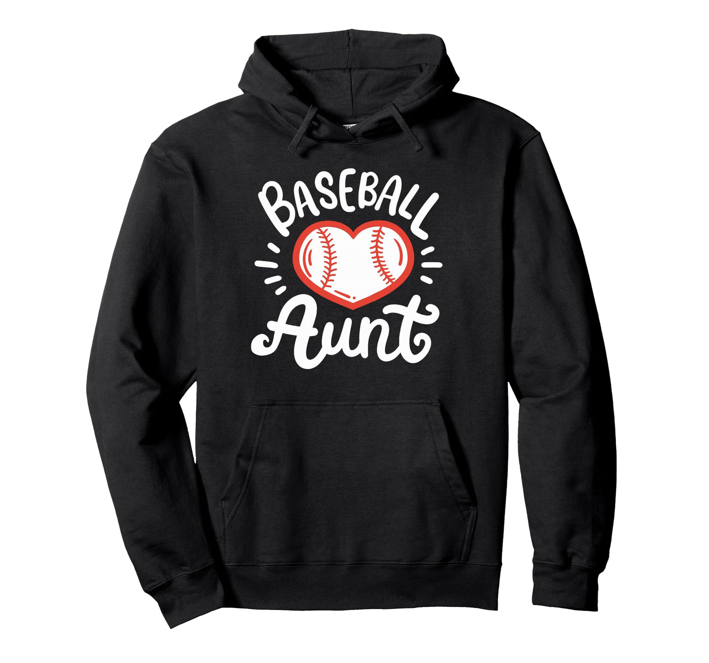 Baseball Aunt Auntie Hoodie - Fun Novelty Design Men Women - T-Shirt, Sweatshirt, Hoodie