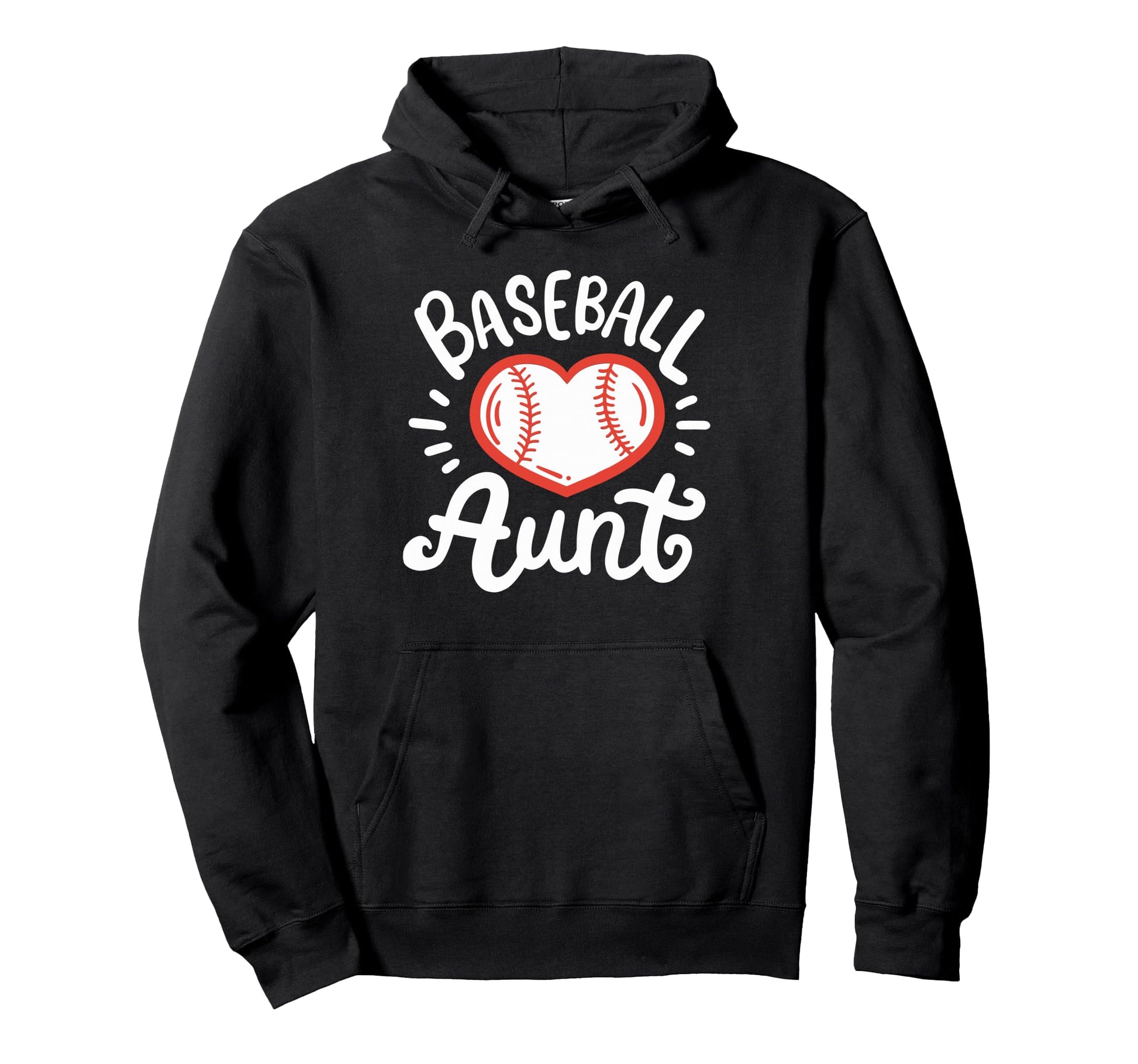 Baseball Aunt Auntie Hoodie - Fun Novelty Design Men Women - T-Shirt, Sweatshirt, Hoodie