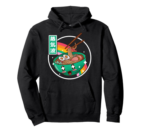 Happy Ramen Bowl Rainbow Japan Otaku Hoodie - Graphic Print Men Women - T-Shirt, Sweatshirt, Hoodie