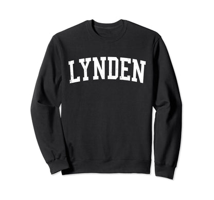 Lynden Wa Distressed White Varsity Sweatshirt - Streetwear Style Unisex - T-Shirt, Sweatshirt, Hoodie