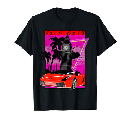 Vaporwave Aesthetic Car Purple Vibe T-Shirt - Graphic Print Men Women - T-Shirt, Sweatshirt, Hoodie
