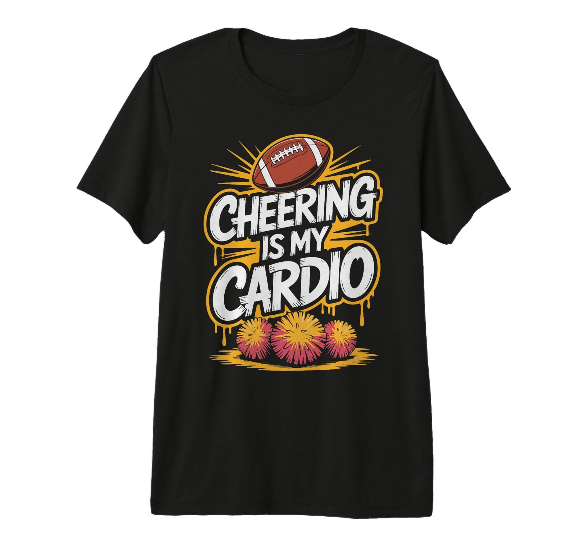 Cheering Is My Cardio Game Day T-Shirt - Fun Novelty Design Unisex - T-Shirt, Sweatshirt, Hoodie