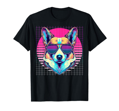 Pembroke Corgi Sunglasses Dog T-Shirt - Custom Art Print for Adults - T-Shirt, Sweatshirt, Hoodie