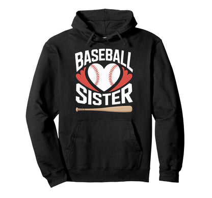 Baseball Sister Fan Players Game Hoodie - Aesthetic Graphic Men Women - T-Shirt, Sweatshirt, Hoodie