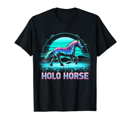 Horse Vaporwave Aesthetics T-Shirt - Unique Graphic for Adults - T-Shirt, Sweatshirt, Hoodie