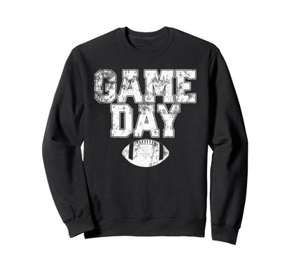 Football Day Game Distressed Sweatshirt - Casual Everyday Wear for Adults - T-Shirt, Sweatshirt, Hoodie