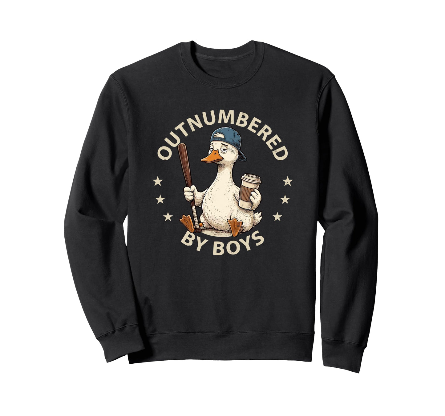 Outnumbered Mom Funny Mom Goose Sweatshirt - Graphic Print for Adults - T-Shirt, Sweatshirt, Hoodie