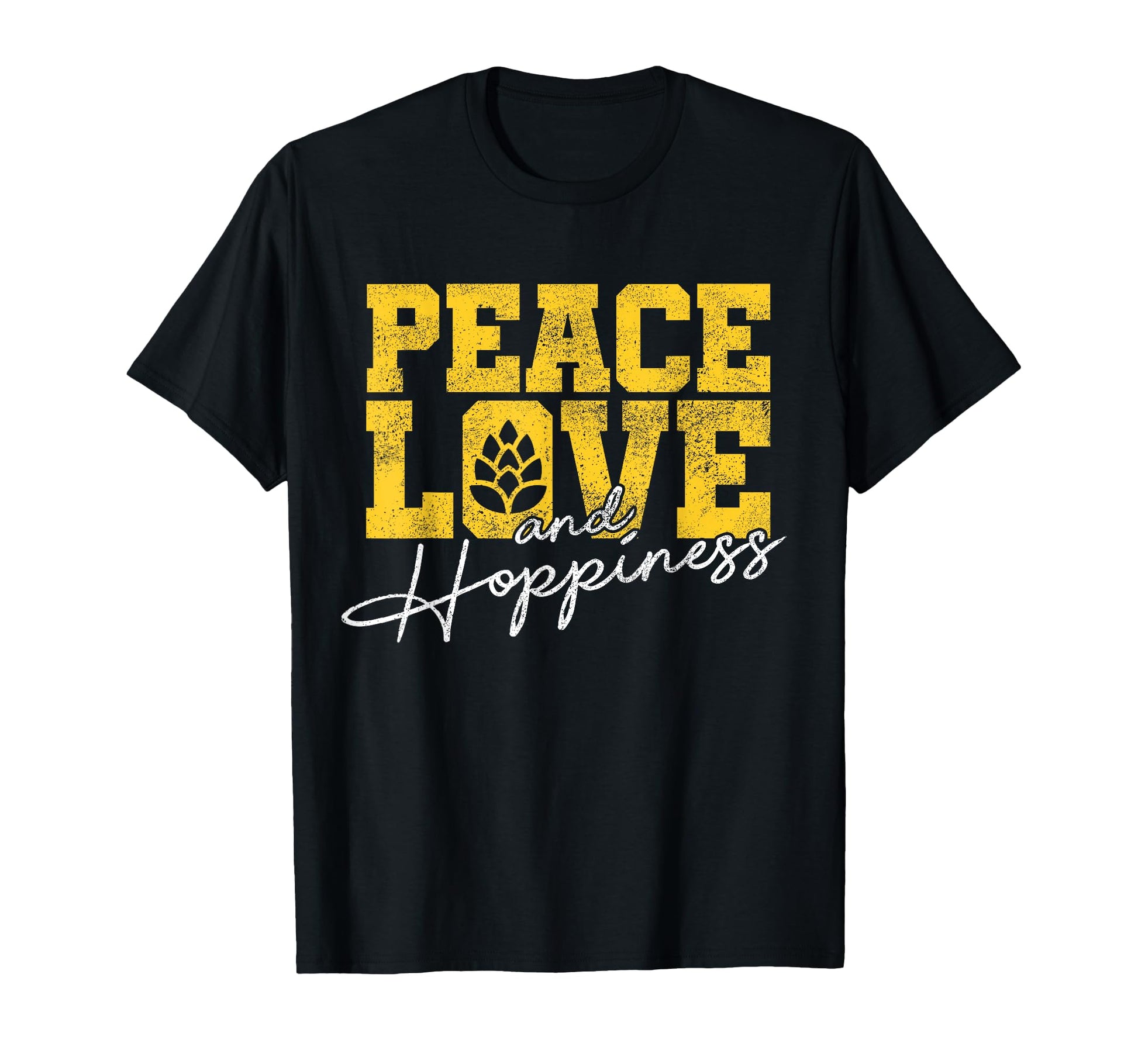 Craft Beer Peace Love Hoppiness Ipa Gift T-Shirt - Unique Graphic Unisex - T-Shirt, Sweatshirt, Hoodie