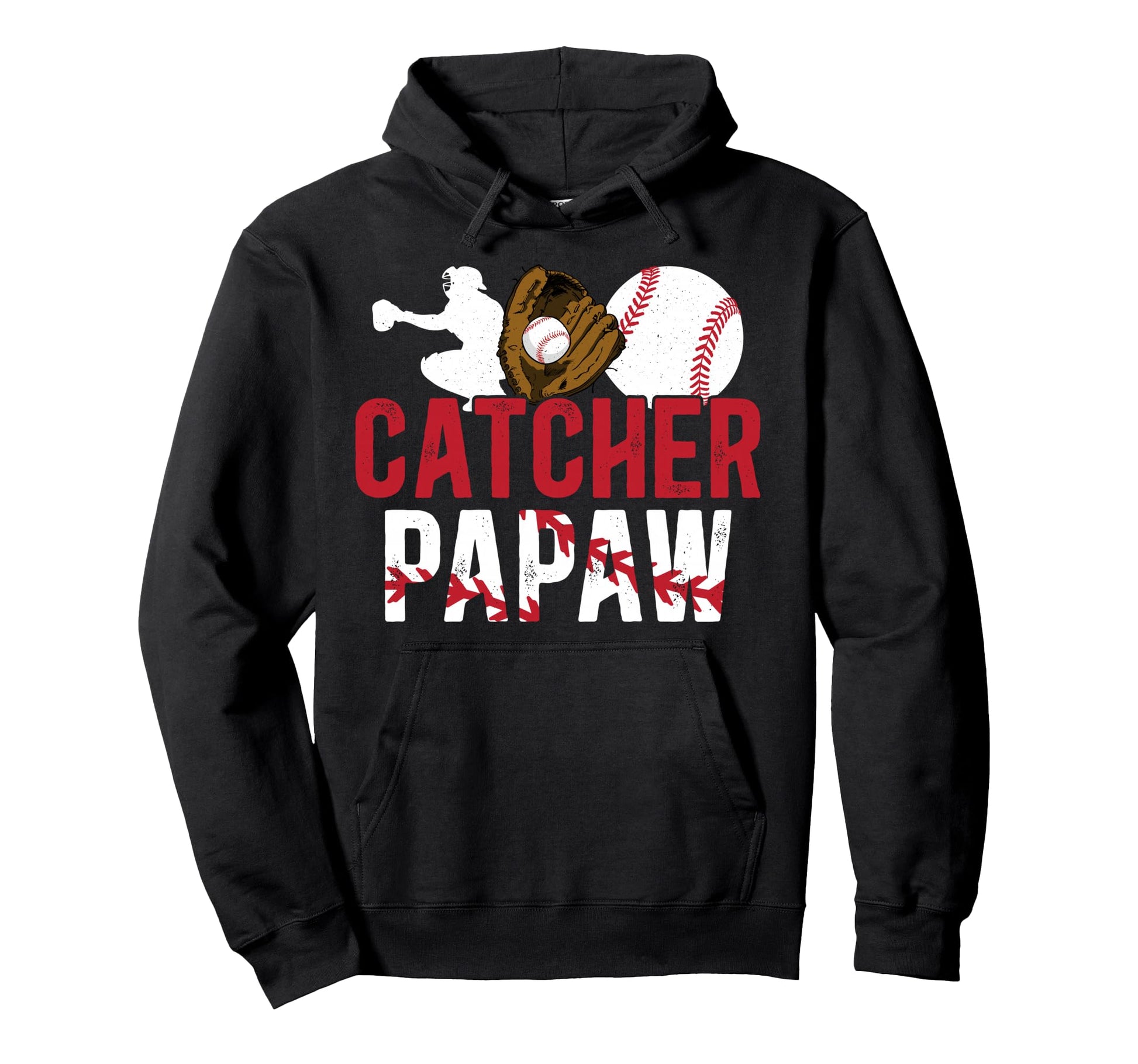 Baseball Catcher Papaw Proud Papaw Hoodie - Trendy Graphic for Adults - T-Shirt, Sweatshirt, Hoodie