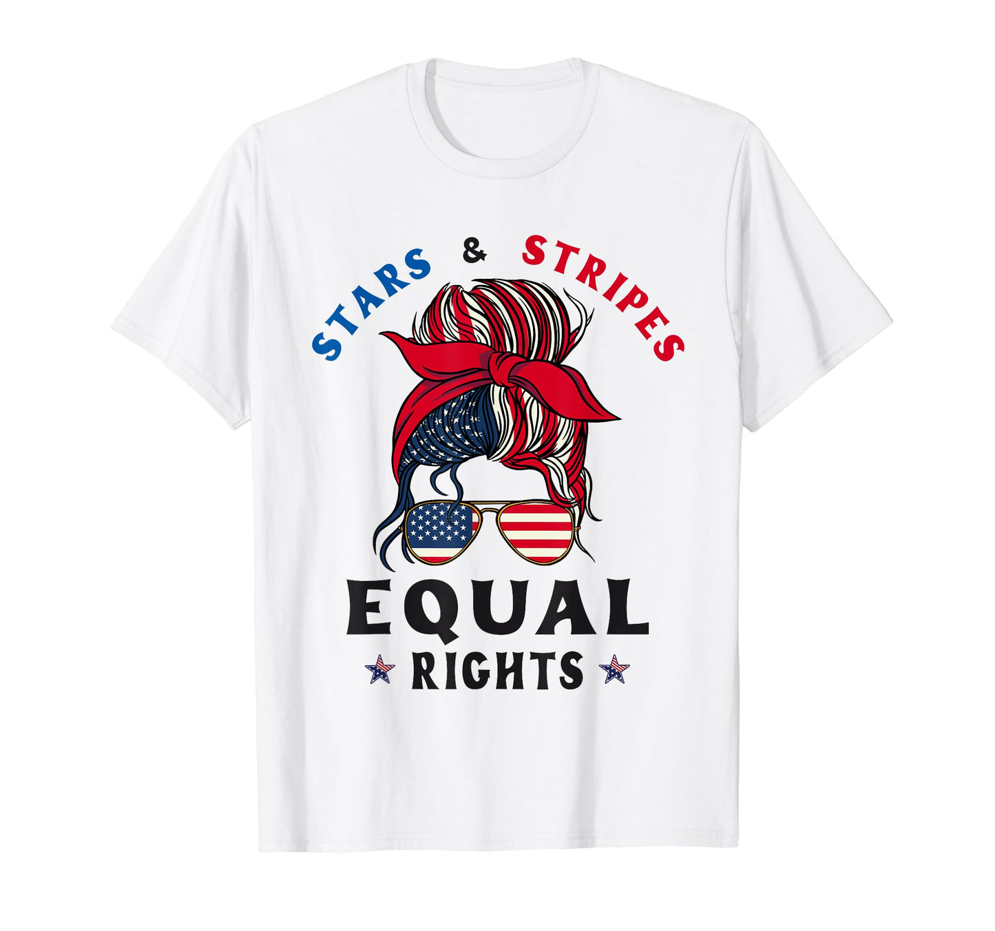 Patriotic 4Th July Messy Stars Stripes T-Shirt - Graphic Print Men Women - T-Shirt, Sweatshirt, Hoodie