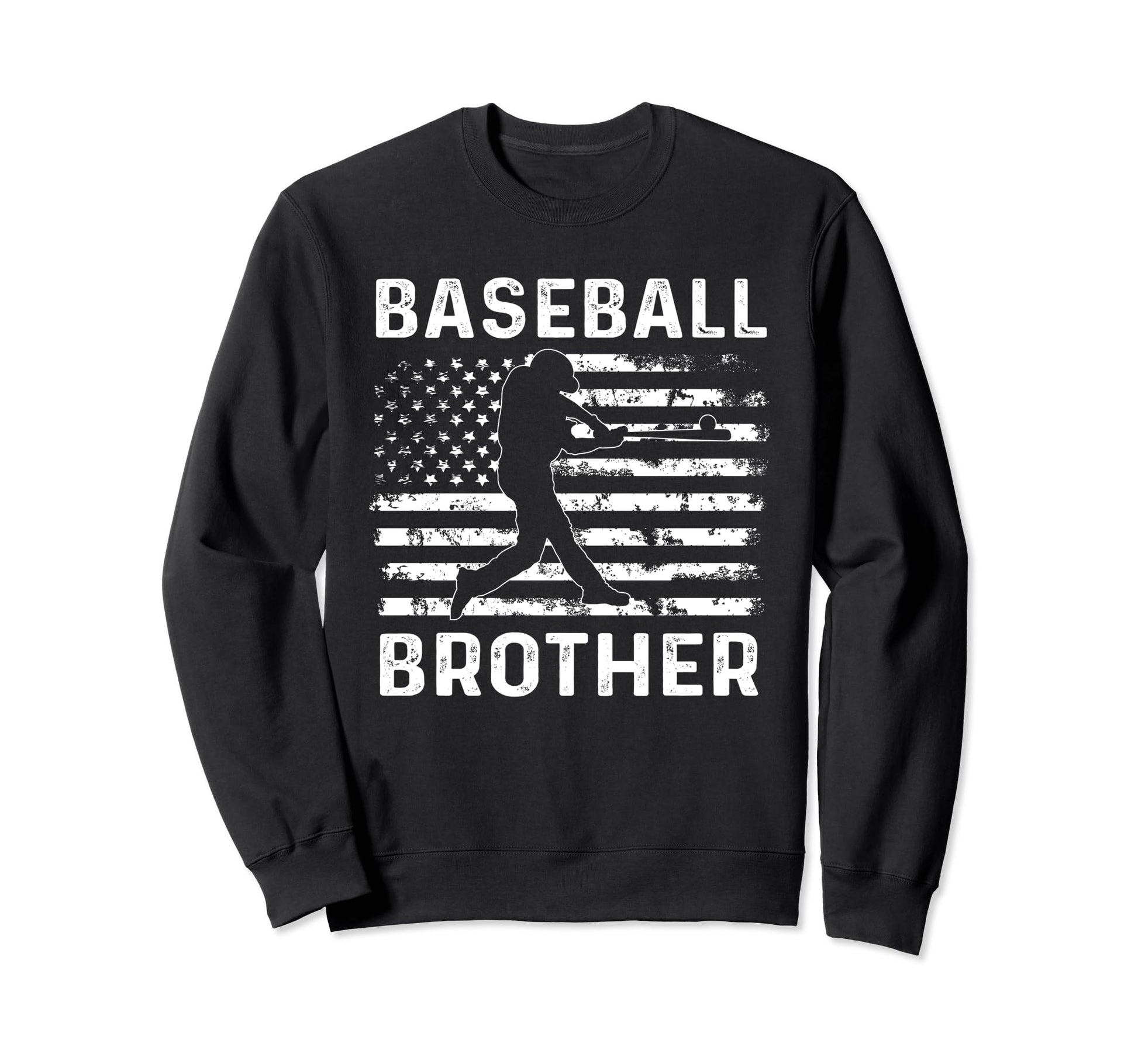 Baseball Brother Usa Flag 4Th July Sweatshirt - Minimalist Print Men Women - T-Shirt, Sweatshirt, Hoodie