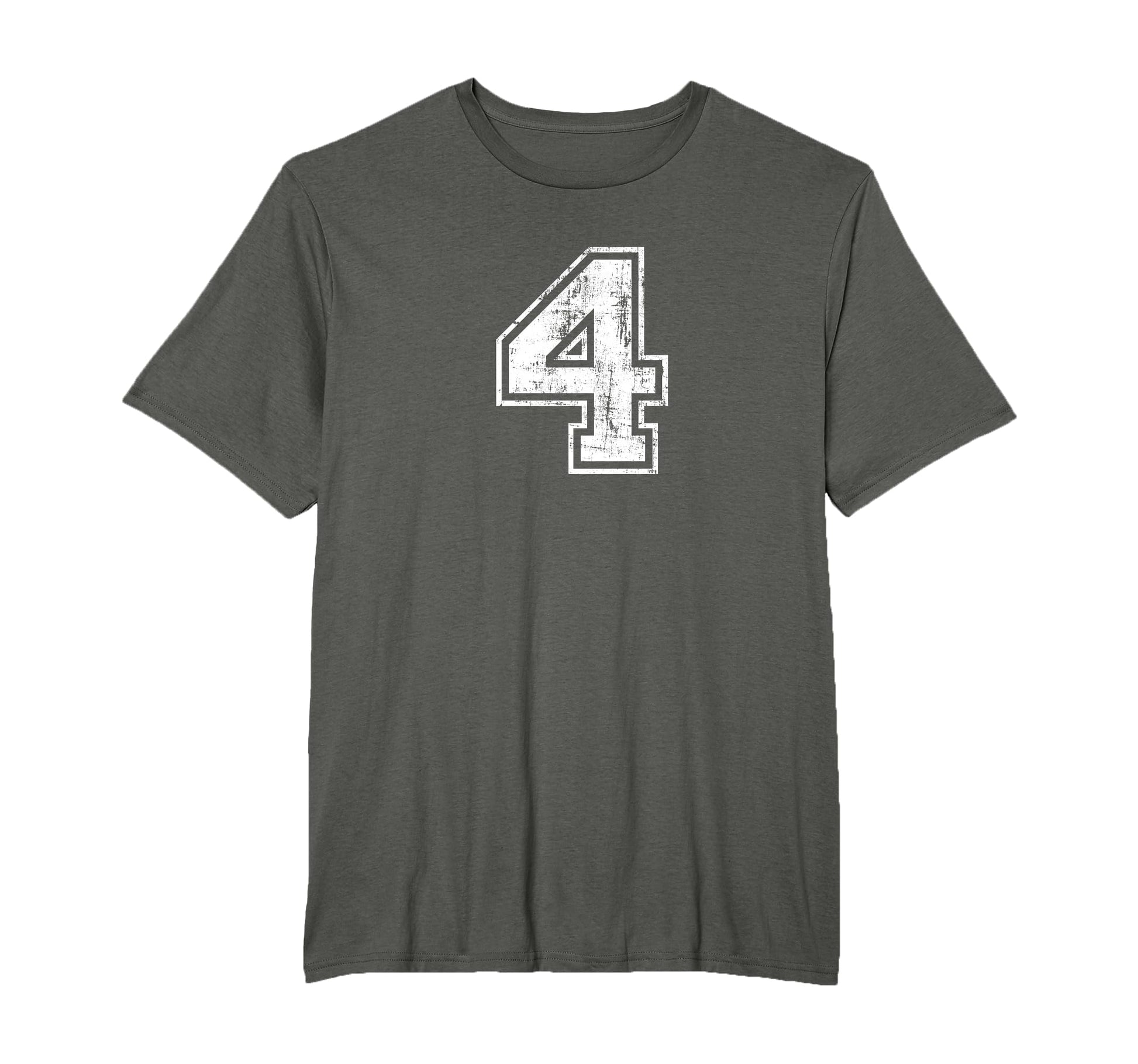Number 4 Four Varsity Distressed T-Shirt - Streetwear Style Men Women - T-Shirt, Sweatshirt, Hoodie