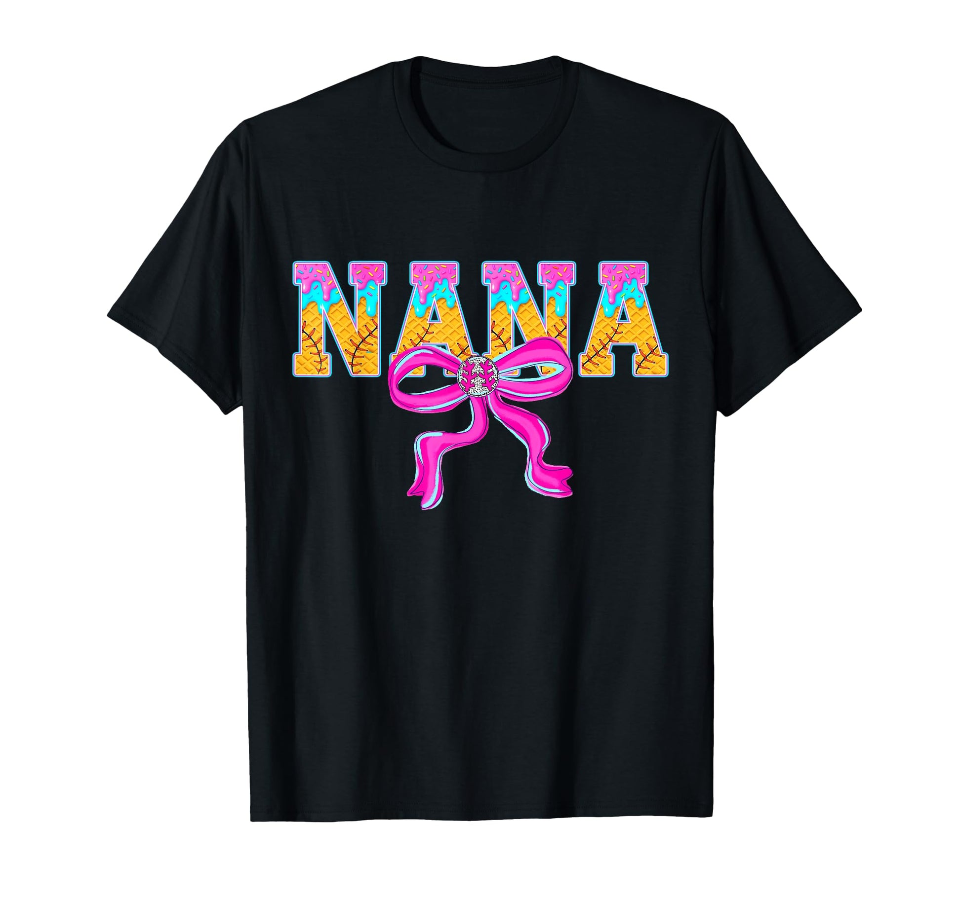 Baseball Nana Ice Cream Drip Game T-Shirt - Aesthetic Graphic Men Women - T-Shirt, Sweatshirt, Hoodie