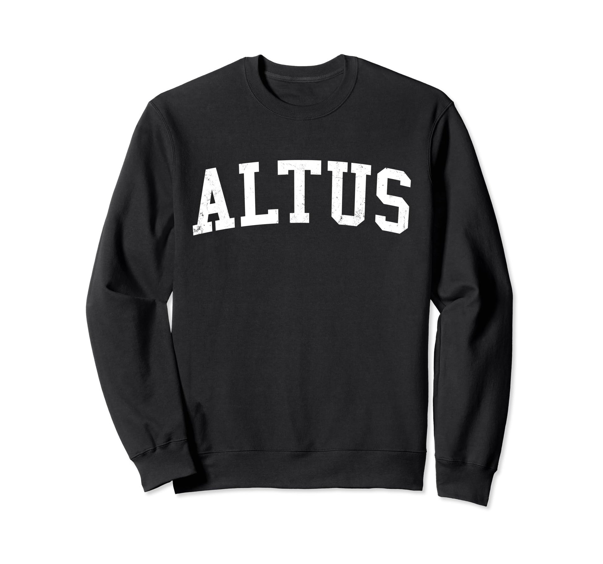 Altus Ok Distressed White Varsity Sweatshirt - Custom Art Print Unisex - T-Shirt, Sweatshirt, Hoodie