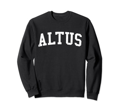 Altus Ok Distressed White Varsity Sweatshirt - Custom Art Print Unisex - T-Shirt, Sweatshirt, Hoodie