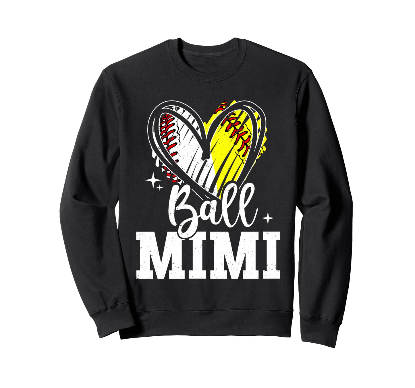 Ball Mimi Softball Baseball Grandma Sweatshirt - Novelty Apparel Men Women - T-Shirt, Sweatshirt, Hoodie