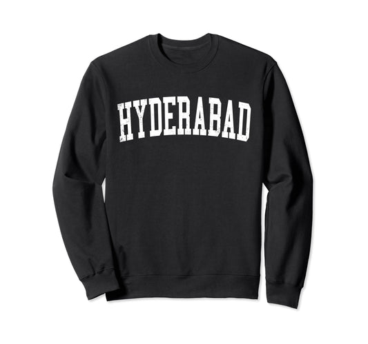 Hyderabad India Distressed White Sweatshirt - Fun Novelty Design Unisex - T-Shirt, Sweatshirt, Hoodie