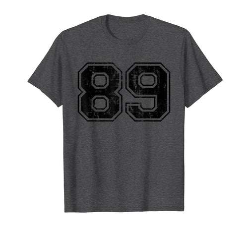 Number 89 Varsity Distressed Sport T-Shirt - Casual Everyday Wear Unisex - T-Shirt, Sweatshirt, Hoodie