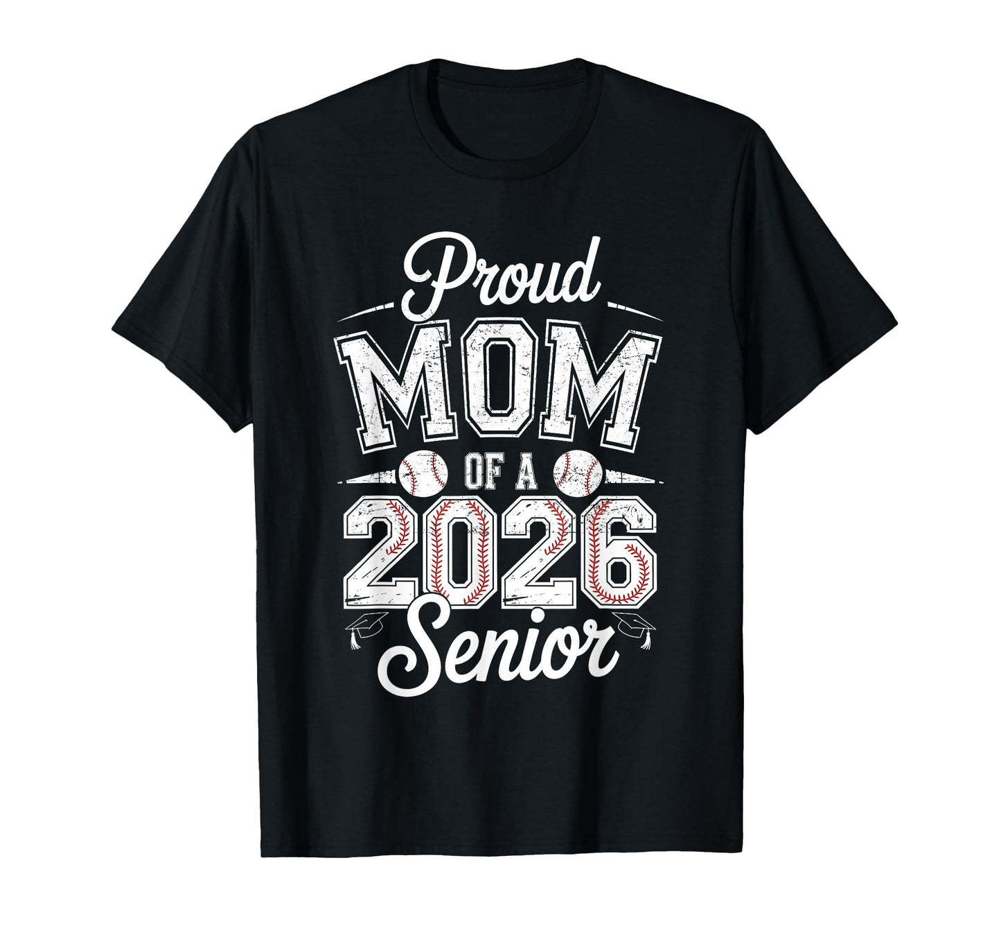Proud Mom 2026 Senior Baseball T-Shirt - Custom Art Print Men Women - T-Shirt, Sweatshirt, Hoodie