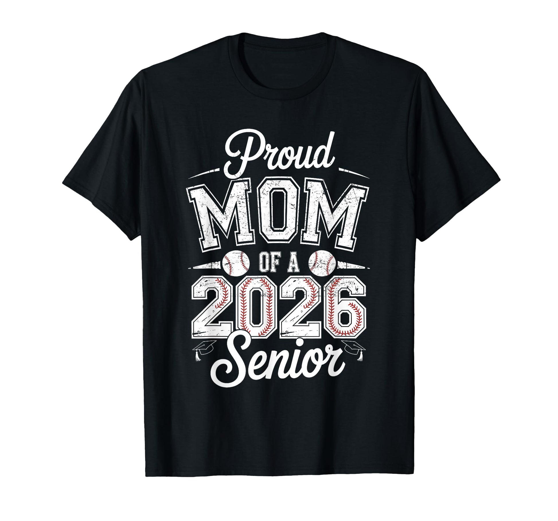 Proud Mom 2026 Senior Baseball T-Shirt - Custom Art Print Men Women - T-Shirt, Sweatshirt, Hoodie