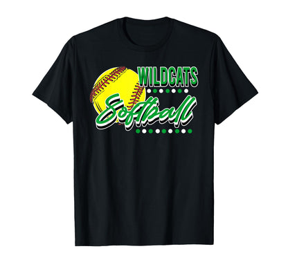 Wildcats Softball Team Mom Game Day T-Shirt - Trendy Graphic Men Women - T-Shirt, Sweatshirt, Hoodie