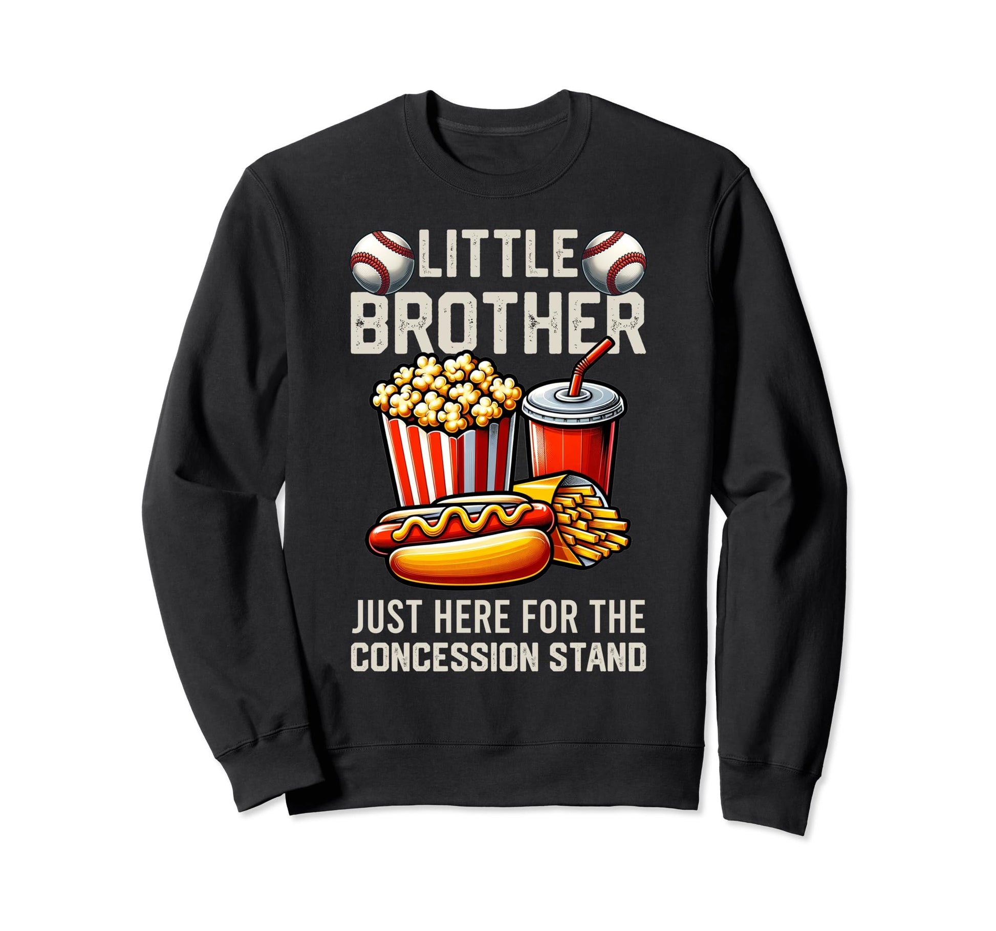 Little Brother Baseball Just Sweatshirt - Aesthetic Graphic for Adults - T-Shirt, Sweatshirt, Hoodie