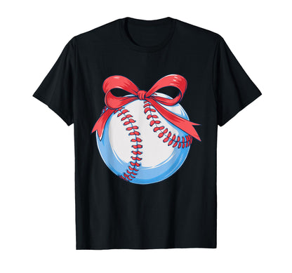 Coquette American Baseball Mom T-Shirt - Aesthetic Graphic for Adults - T-Shirt, Sweatshirt, Hoodie