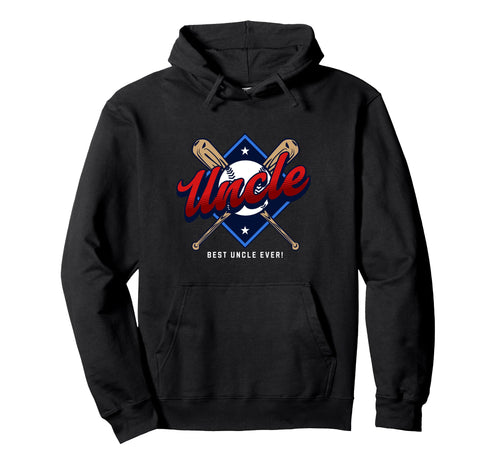 Baseball Uncle Baseball Supporter Hoodie - Graphic Print Men Women - T-Shirt, Sweatshirt, Hoodie
