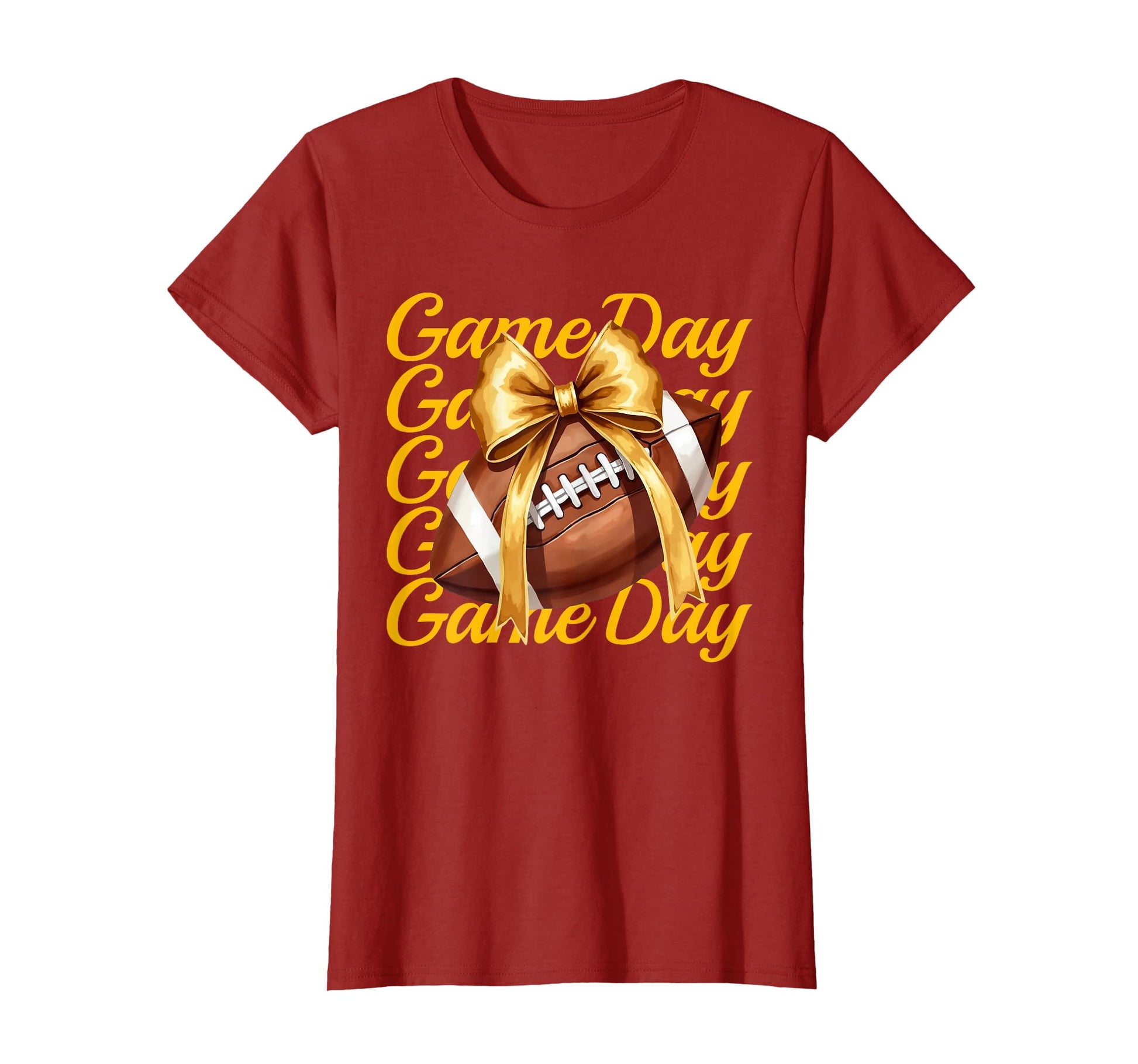 Fall Football Mom Red Yellow Game T-Shirt - Aesthetic Graphic for Adults - T-Shirt, Sweatshirt, Hoodie