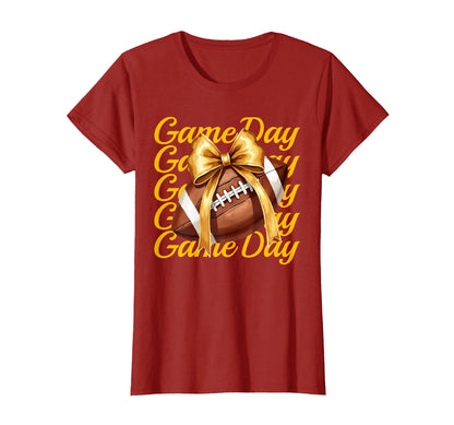 Fall Football Mom Red Yellow Game T-Shirt - Aesthetic Graphic for Adults - T-Shirt, Sweatshirt, Hoodie