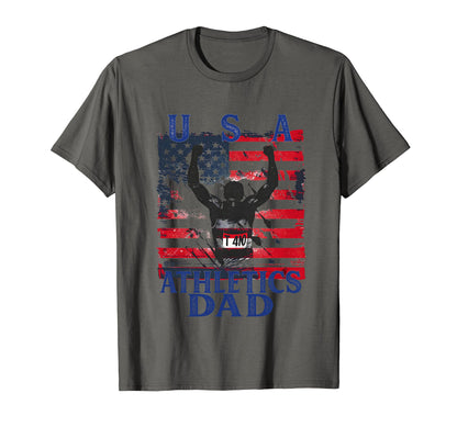 Usa Athletics Dad Flag 2024 Fathers T-Shirt - Fun Novelty Design Men Women - T-Shirt, Sweatshirt, Hoodie