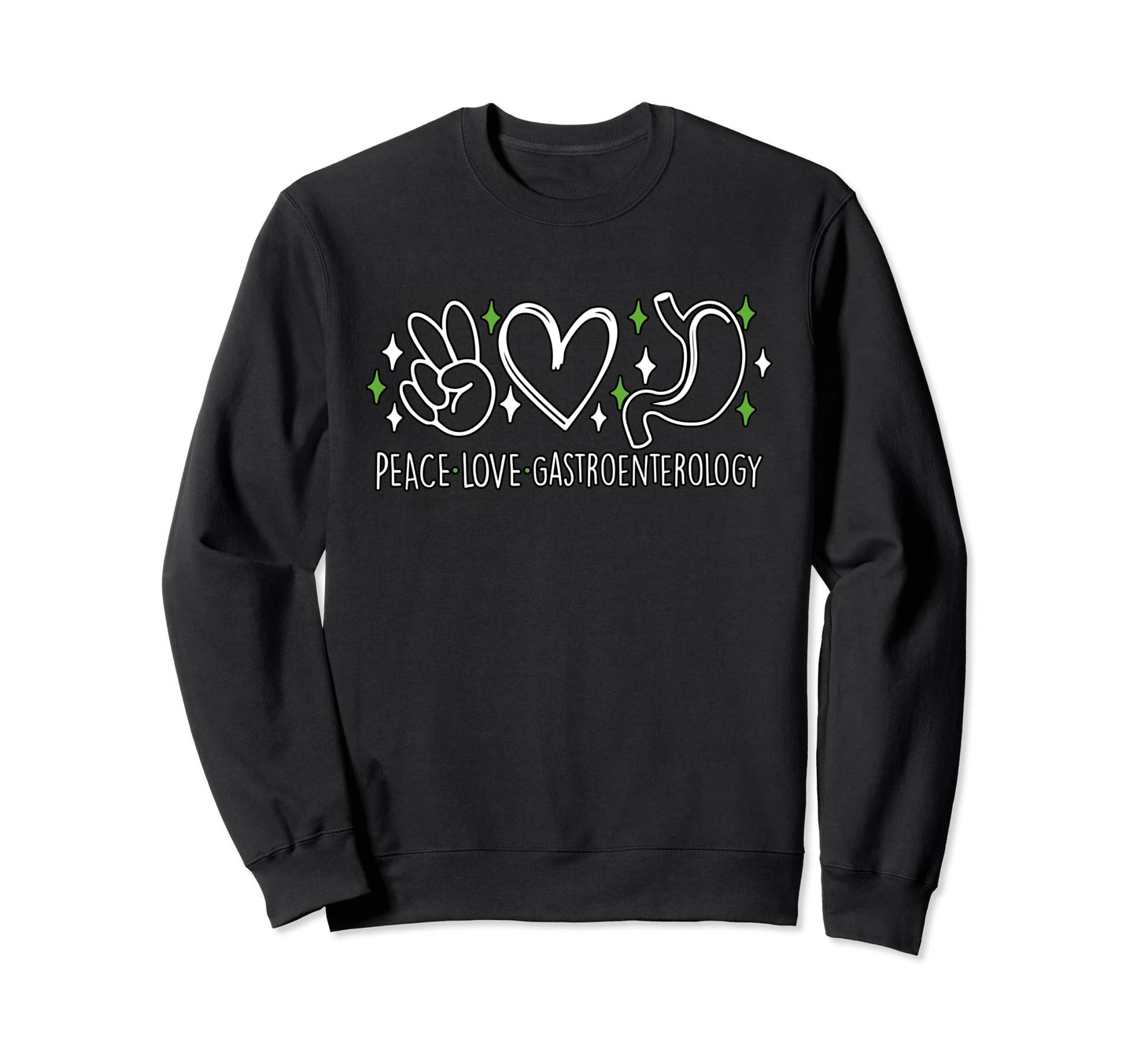 Peace Love Gastroenterology Sweatshirt - Aesthetic Graphic for Adults - T-Shirt, Sweatshirt, Hoodie