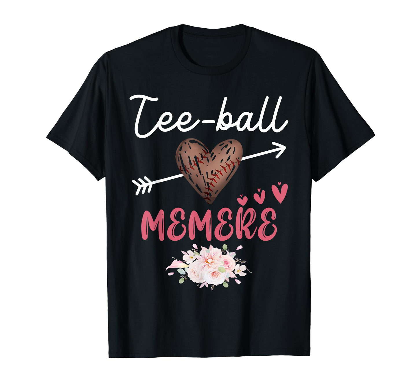 Ball Memere Heart Baseball Family T-Shirt - Trendy Graphic for Adults - T-Shirt, Sweatshirt, Hoodie