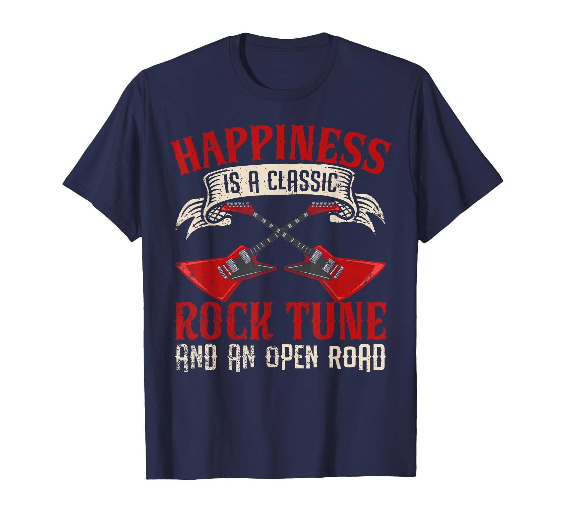 Happiness Is Rock Tune Open Road T-Shirt - Casual Everyday Wear for Adults - T-Shirt, Sweatshirt, Hoodie