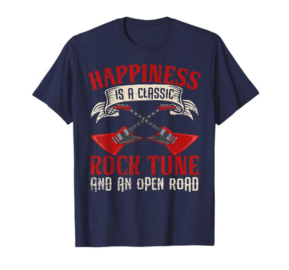 Happiness Is Rock Tune Open Road T-Shirt - Casual Everyday Wear for Adults - T-Shirt, Sweatshirt, Hoodie