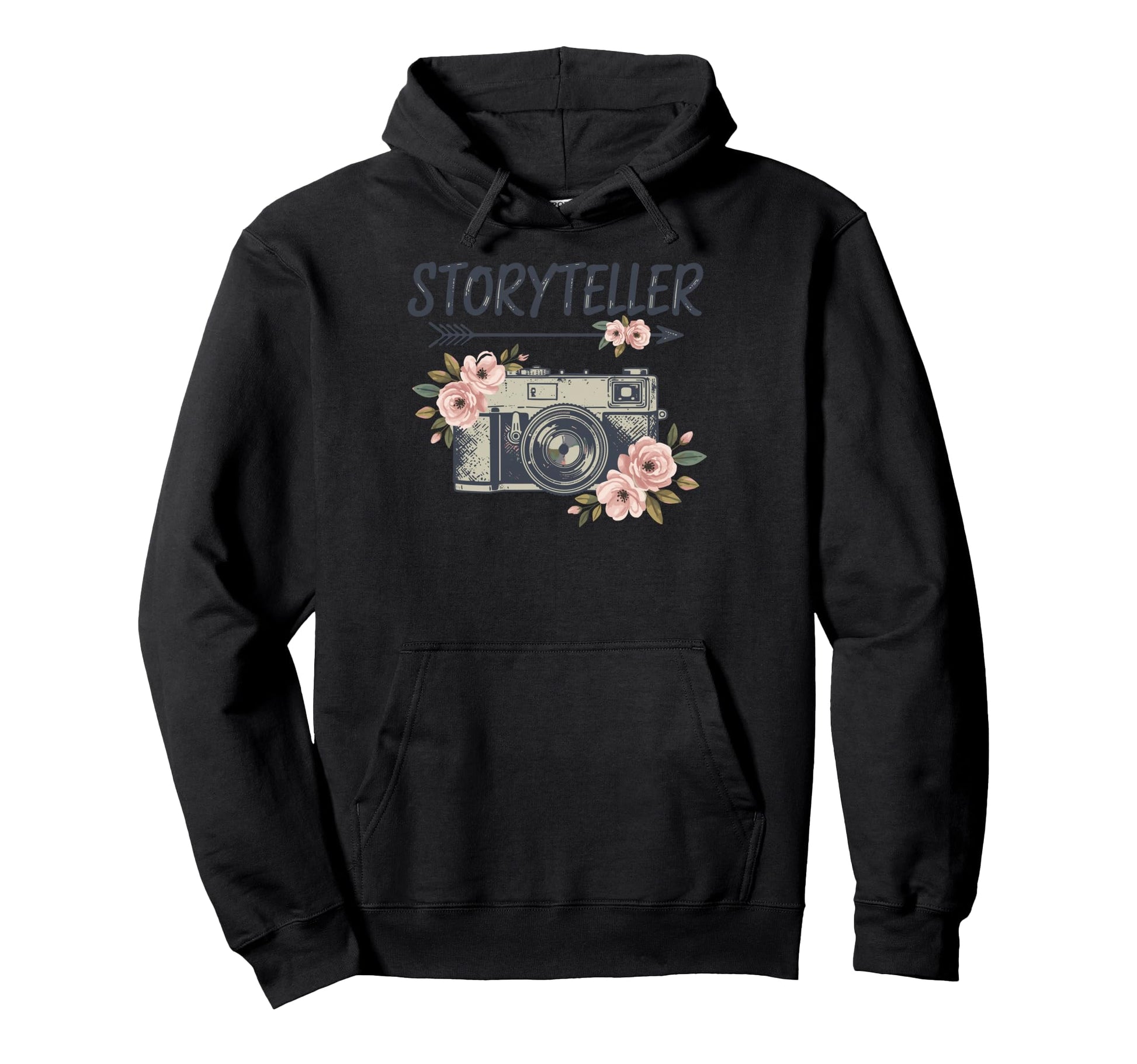 Photo Camera Flowers Storyteller Hoodie - Graphic Print for Adults - T-Shirt, Sweatshirt, Hoodie