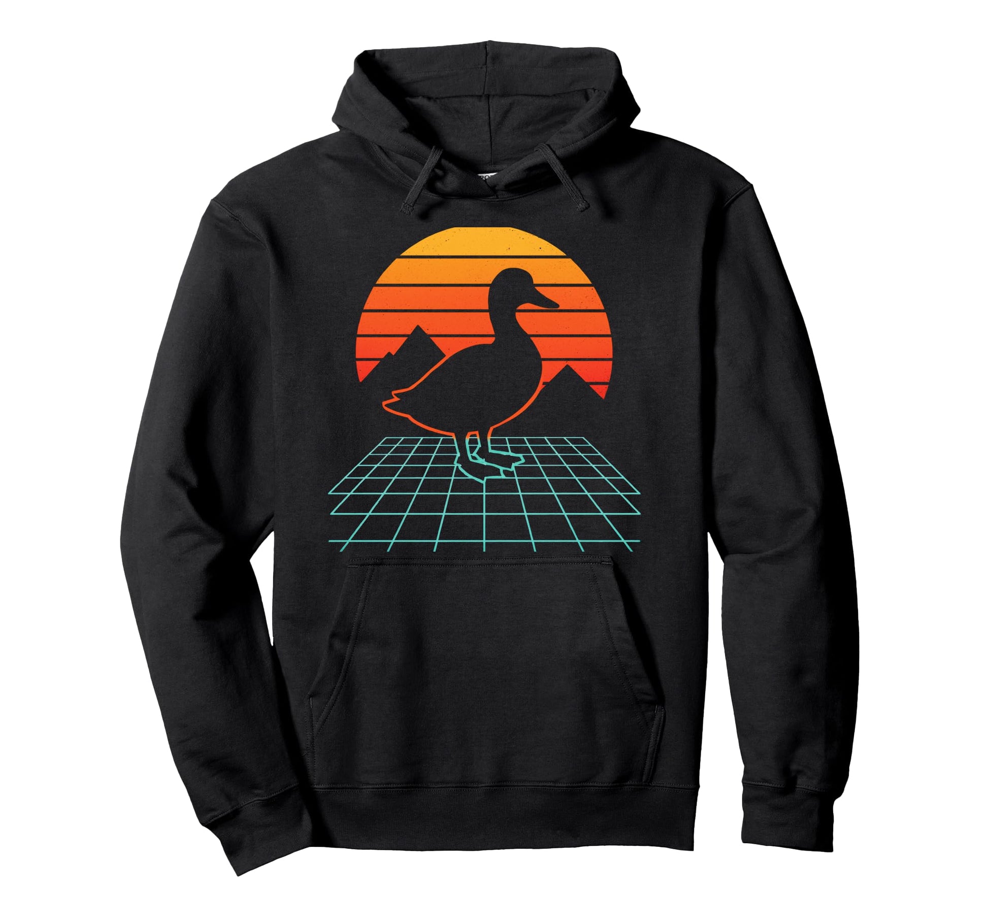 Sunset Silhouette Vaporwave 80S Aesthetic Hoodie - Graphic Print Unisex - T-Shirt, Sweatshirt, Hoodie