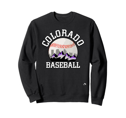 Colorado Baseball Rocky Mountain Sweatshirt - Custom Art Print for Adults - T-Shirt, Sweatshirt, Hoodie