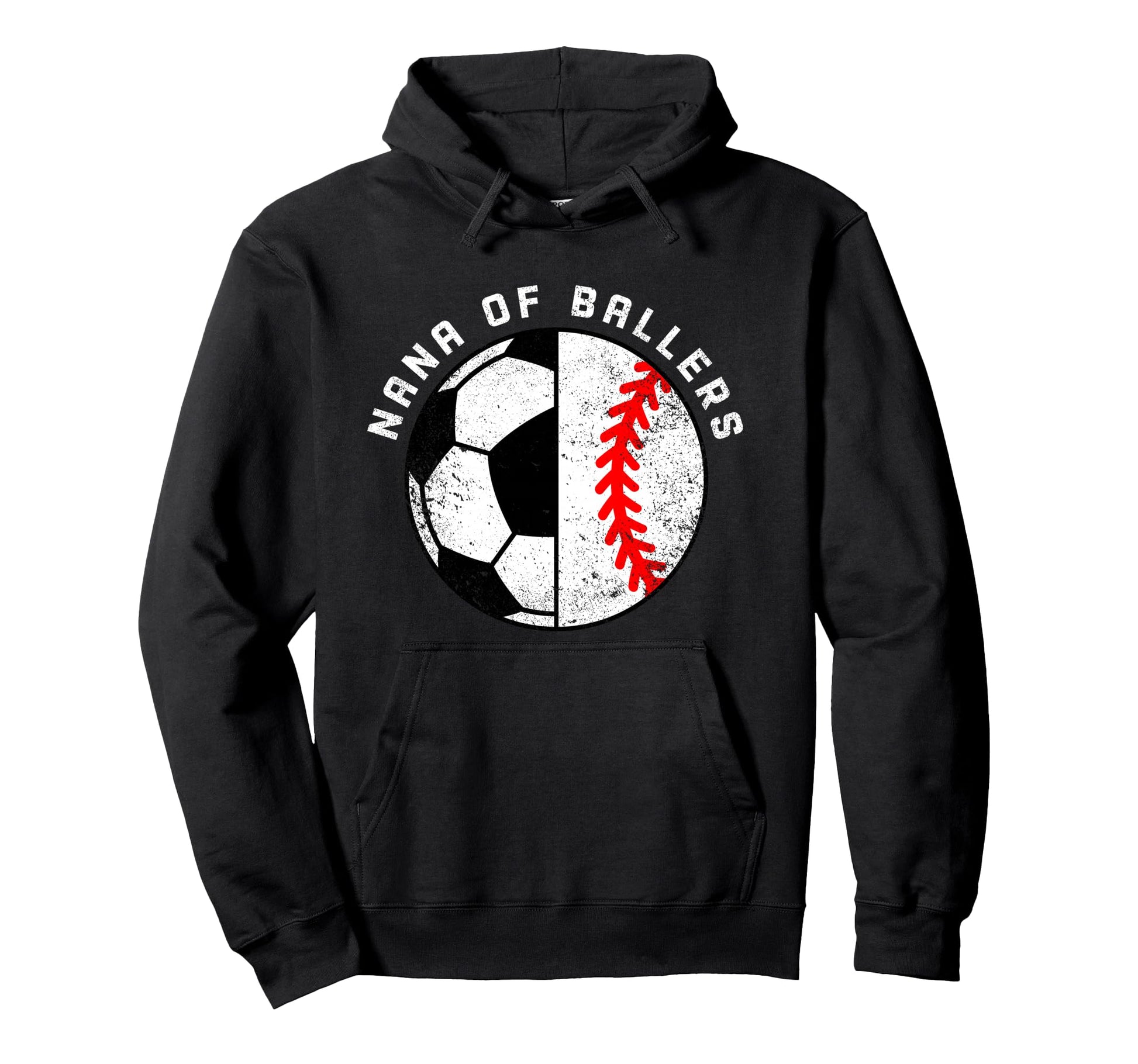 Nana Ballers Funny Soccer Baseball Hoodie - Fun Novelty Design for Adults - T-Shirt, Sweatshirt, Hoodie